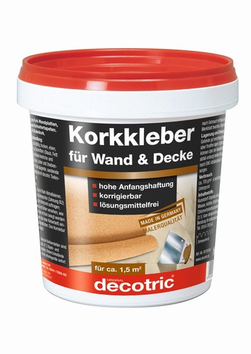 Decotric korkkleber 1kg - 1kg, für