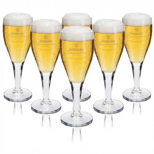 Krombacher bier glas - 6x,