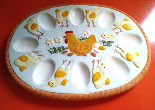 Eierplatte aus keramik - keramik, platte