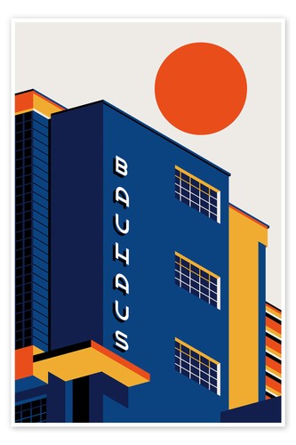 Poster bauhaus gebäude bo - poster,