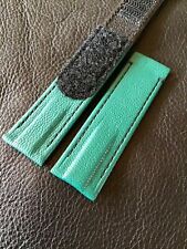 Nato Strap für Rolex Daytona Leder Grün Klettverschluss  20 mm Anstoß Very Rare