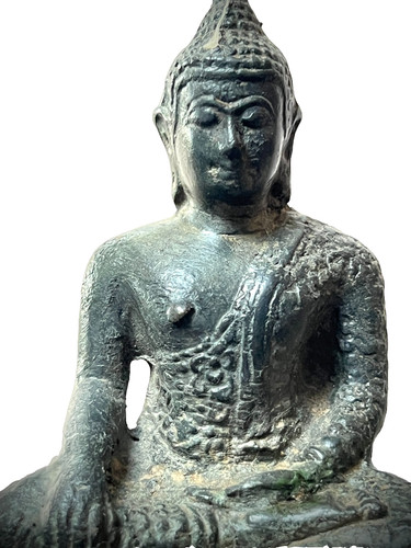 Thai bronze buddha - buddha, bhumisparsa