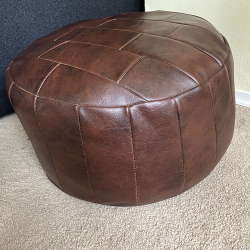 Pouf hocker leder verm - pouf,
