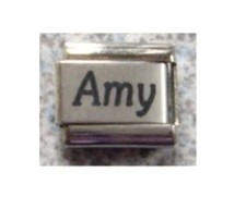9mm Klassische Größe Italienische Charms Charm Namen - Name Amy