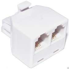 RJ11 4 Draht 2 Weg Adapter Dual RJ11 Buchsen Zu RJ11 Stecker Splitter Telefon