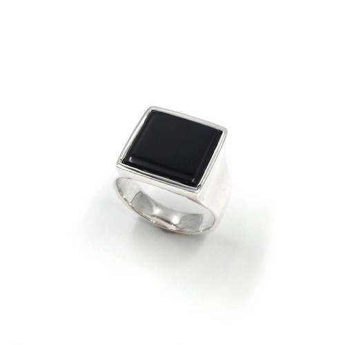 925 silber ring schwarzer onyx - ring,