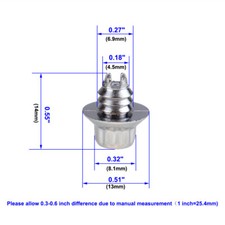 10 x Zierstopfen 6,9mm Außenzwölfkant Chrom Gold Schwarz Alufelgen Zierschrauben