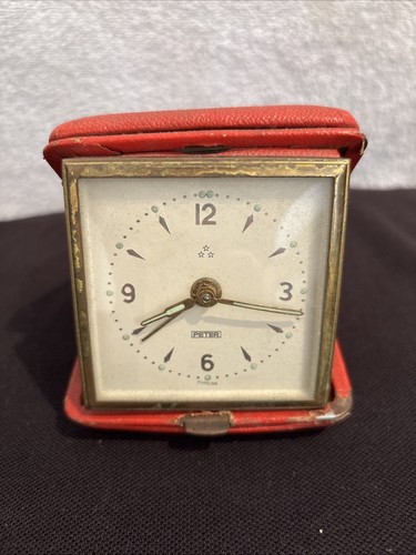 Vintage reisewecker rotes - vintage,