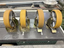 Schwerlastrollen Polyurethan 200 mm Lenkrolle Bremsrolle Transportrollen