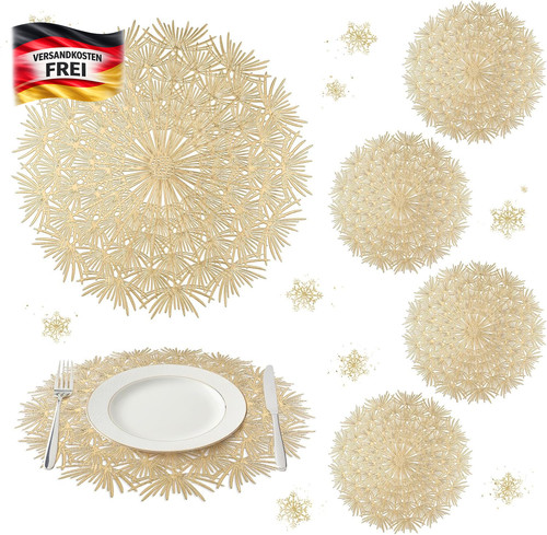Runde tischsets aus vinyl - aus,
