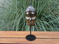 Murano Glas Buddha Skulptur mit Goldfolie Ferro Lorenzo Höhe 18 cm