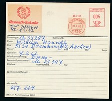 S1841) Francotyp AFS Stammkarte 1962 Dremmen (Bz Aachen) Hanrath - Schuhe