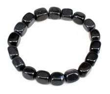 Onyx Nugget Armband 19cm, Elastisch, Edelstein, ca. 10-12mm, 36g Quadratisch