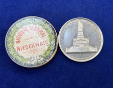 Rüdesheim Medaille 1870/71 Niederwald-Denkmal, Andenken Deutschen Reichs, Etui