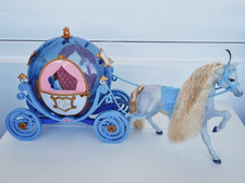 Barbie Cinderella Aschenputtel  Kutsche  mit Pferd Licht Set