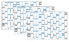 3x XXL Wandkalender gerollt