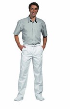 Arzthose Herren-Hose Gr.44-64  Arbeitshose Bundhose weiß Pflegerhose Chefarzt