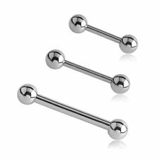 Barbell mit Kugeln 1.6 mm Zungenpiercing Stahl Intimpiercing Brust