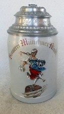 ALT Humpen Bierkrug Brauerei Münchner Kindl München u 1900 Krug Zinn Sammelkrüge