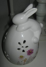 Keramik Osterei weiß mit