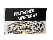Borussia Dortmund BVB - Fahne Flagge Flag Fussball Deutscher Meister 95 #510
