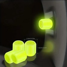 4 Stück Universelle Leuchtend Glow In The Dark Ventilkappen für Auto …. Gelb