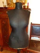 Alte Schneiderpuppe Torso Gr.46 schwarz Holz, Pappe, Stoff, Shabby Brocante Deko