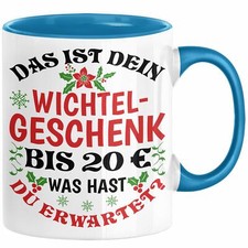 Trendation - Wichtelgeschenk für 20 Euro Tasse Wichteln für Frauen Kollegen Wich