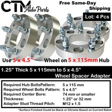 4P 1.25" THICK 5x115 TO 5x4.5