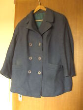 Damen Jacke Wolljacke Jacke Gr. ca. 52 - blau - Vintage - Mängel Stoffrest