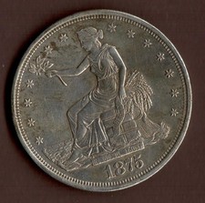 United States of America Trade Dollar 1875 Silber
