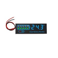 LED Display Batterietester Spannungsanzeige für LiIon und Säure Akku 7 55V