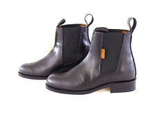 Reitstiefelette Schwarz Leder 36 Ledersohle Gummizug Labor Cambrelle