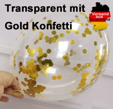 Transparent mit Gold Konfetti