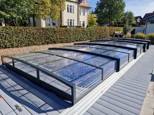 Gfk schwimmbecken überdachung - gfk,