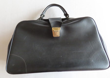 Alte Reisetasche ~ schwarz ~ Vintage ~ Retro ~ 50 x 30 x 20 cm