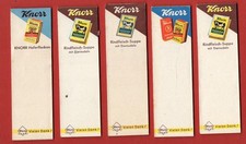5 x Notizbloch´k  Knorr 1838  3 x Rindfleischsuppe Eiernudel Haferflocken