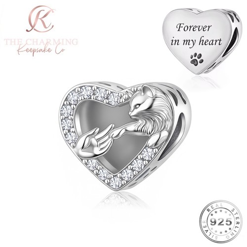 Katze memorial charm silber - memorial,