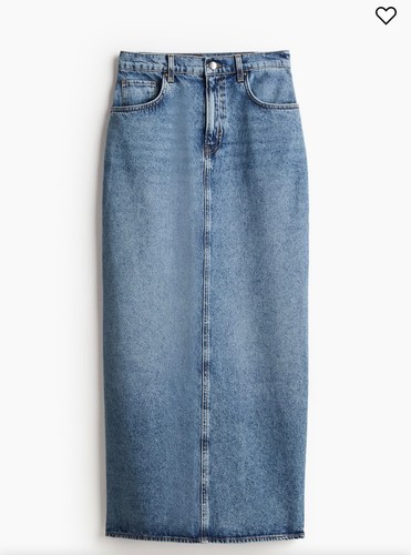 Jeansrock rock lang damen blau - jeansrock,