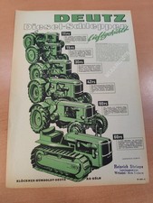 Deutz Diesel-Schlepper 11-60ps luftgekühlt   -1 Seite-  Traktor Prospekt  M6