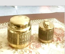 Erhard & Söhne 2 teilig Zigarettenspender, Feuerzeug. Messing