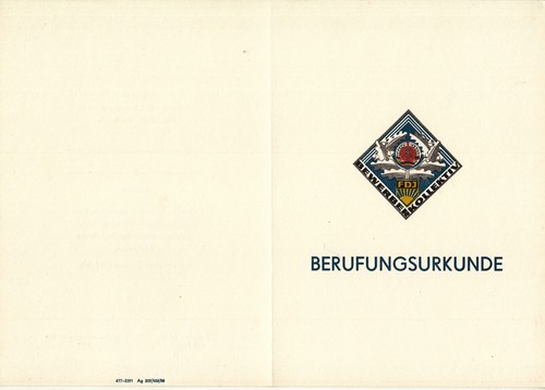 Ddr blanko urkunde - ddr,