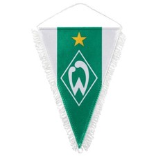 SV Werder Bremen Wimpel Banner Raute Stern Fahne Logo  ca. 18 x 26 cm SVW