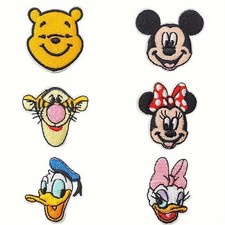 6 Stück Stoff Stickerei