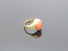 Art Deco Korallen Edler Damenring 333er Gold 8 Karat coral antique elegant