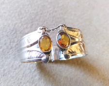 Jugendstil Armreif Silber Edelsteine signiert 