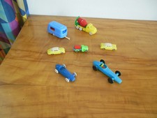 7 alte Plastik-Autos - 60er