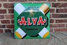 Alva Zigaretten Emailleschild Emailschild Werbung