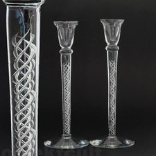 2 Glas Kerzenleuchter