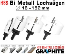 HSS Bi-Metall Lochsäge Ø 16mm - 152mm Metall Bohrkrone Dosen Fräser Loch Bohrer